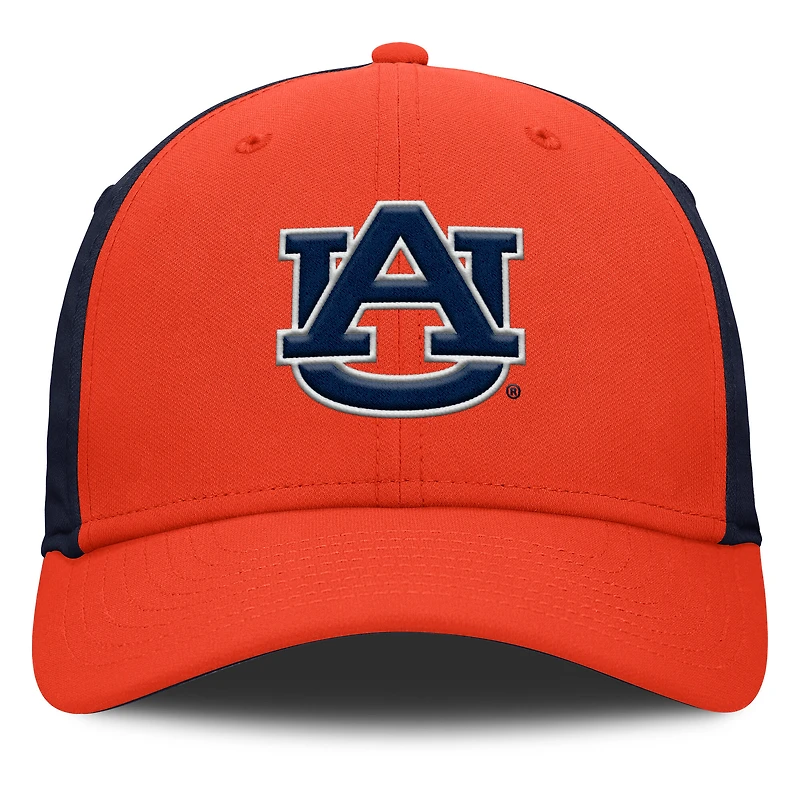 Casquette Nike Orange/Bleu marine Auburn Tigers 2025 Sideline Rise Local Dri-FIT Flex pour homme
