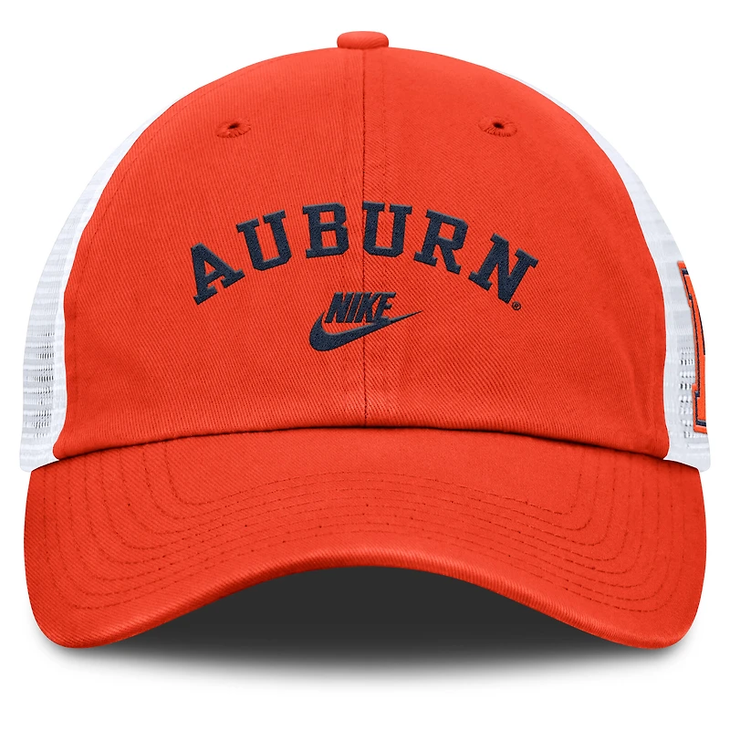 Casquette Nike orange/blanche Auburn Tigers 2025 Sideline Campus Pro Local Snapback pour homme