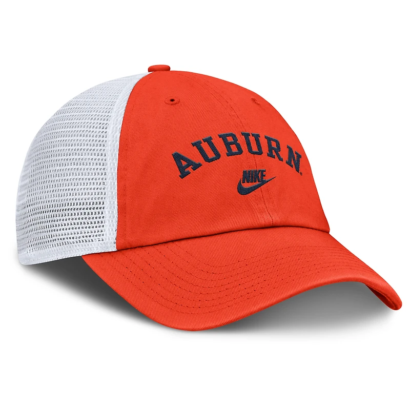 Casquette Nike orange/blanche Auburn Tigers 2025 Sideline Campus Pro Local Snapback pour homme