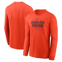 Men's Nike Orange Auburn Tigers 2025 Sideline Dri-FIT Long Sleeve T-Shirt