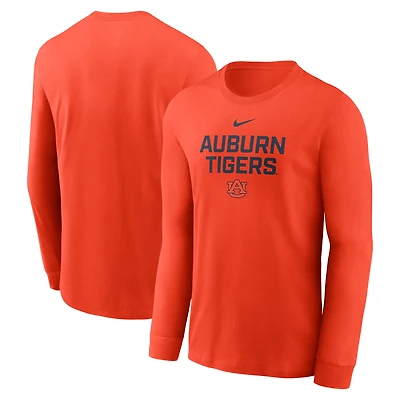 Men's Nike Orange Auburn Tigers 2025 Sideline Dri-FIT Long Sleeve T-Shirt