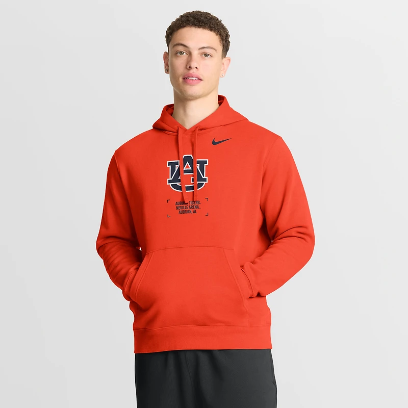 Sweat à capuche Nike Orange Auburn Tigers Basketball Two-Hit Club Fleece pour homme