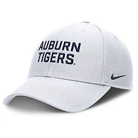 Men's Nike White Auburn Tigers 2025 Sideline Rise Practice Adjustable Hat