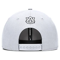 Men's Nike White Auburn Tigers 2025 Sideline Rise Practice Adjustable Hat