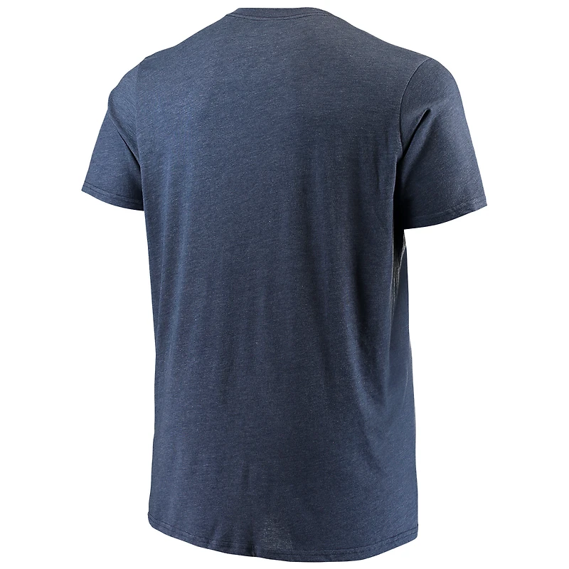 Men's Original Retro Brand Heathered Navy Auburn Tigers Big & Tall Mock Twist T-Shirt