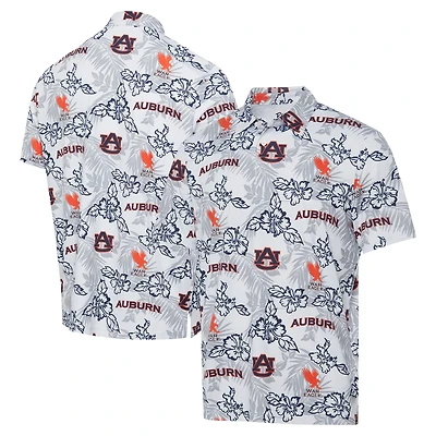 Polo de performance Reyn Spooner blanc Auburn Tigers pour hommes