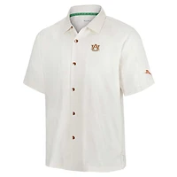 Men's Tommy Bahama White Auburn Tigers Coconut Matchup Camp Button-Up Shirt