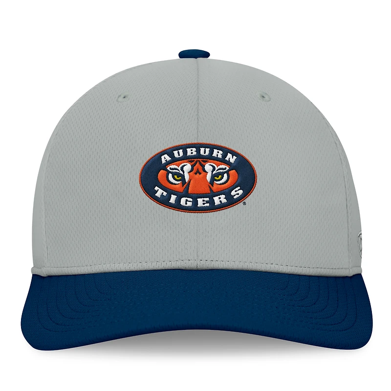 Men's Top of the World  Gray/Navy Auburn Tigers Mick Flex Hat