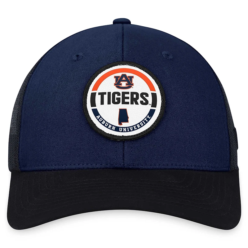 Casquette réglable Top of the World Navy Auburn Tigers Trey Trucker pour homme