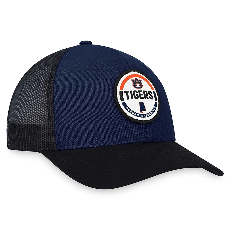 Casquette réglable Top of the World Navy Auburn Tigers Trey Trucker pour homme