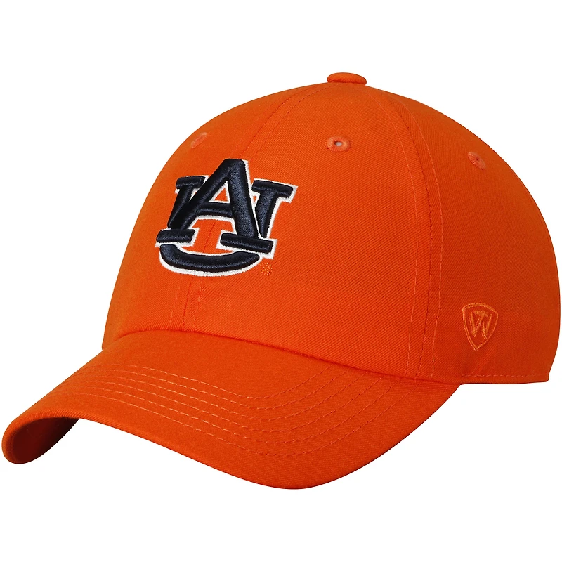Chapeau ajustable à logo principal orange Auburn Tigers Top of the World pour hommes