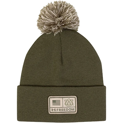 Bonnet en tricot à revers vert Auburn Tigers Freedom Collection pour hommes avec pompon