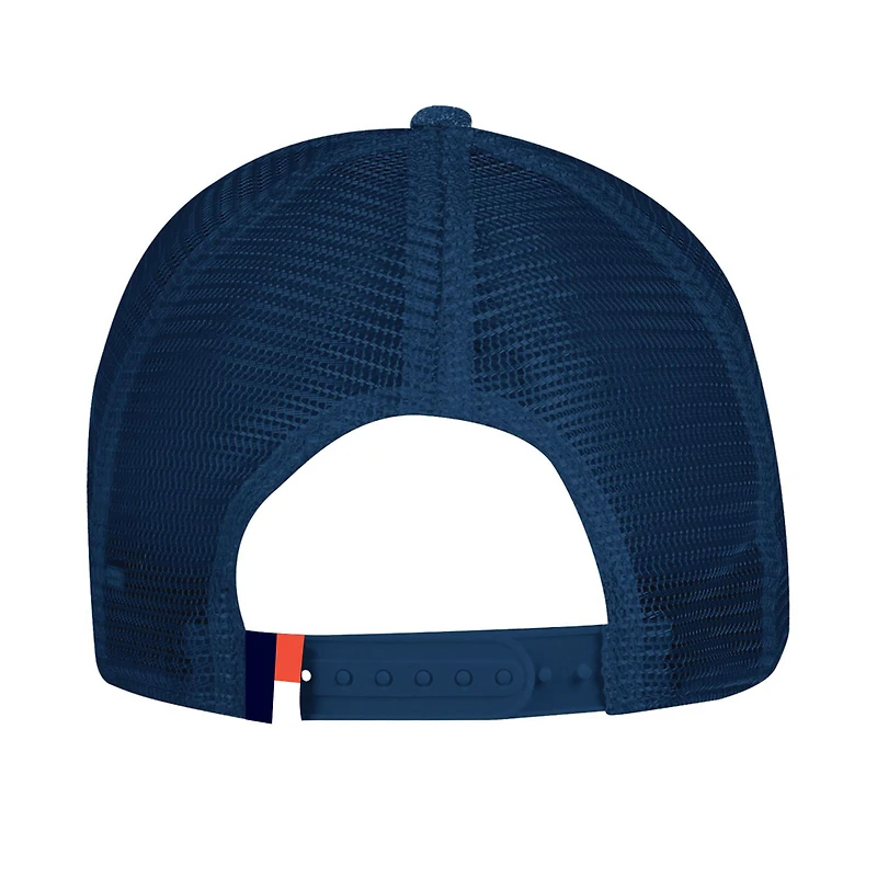 Casquette ajustable Under Armour Navy Auburn Tigers 2024 Sideline Blitzing Trucker pour homme