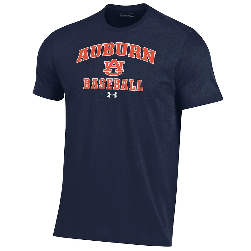 T-shirt de performance baseball Under Armour bleu marine Auburn Tigers pour homme