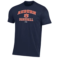 T-shirt de performance baseball Under Armour bleu marine Auburn Tigers pour homme