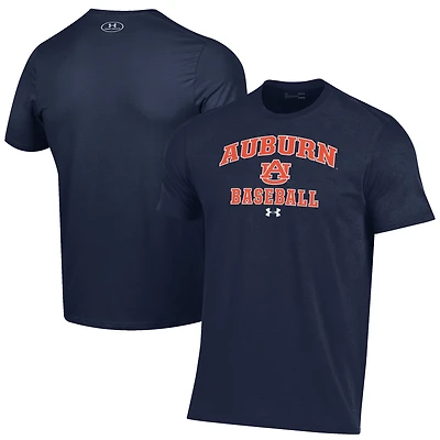 T-shirt de performance baseball Under Armour bleu marine Auburn Tigers pour homme