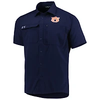 Men's Under Armour Navy Auburn Tigers Motivate Button-Up Shirt