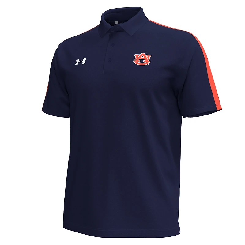 Polo Pinnacle Performance bleu marine Auburn Tigers pour homme de Under Armour