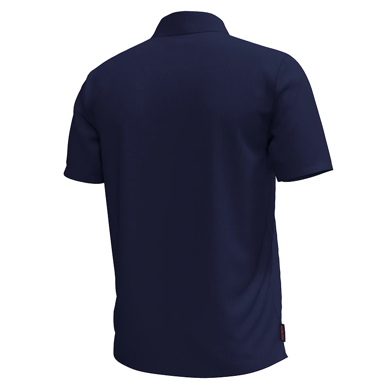 Men's Under Armour Navy Auburn Tigers Playoff Chest Stripe Performance Polo