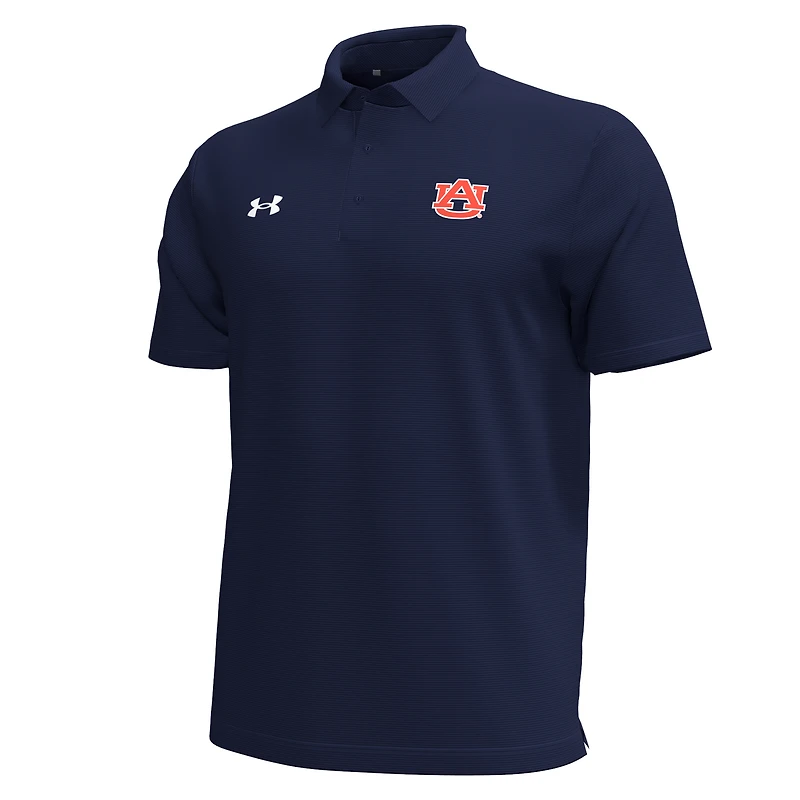 Polo de performance Under Armour bleu marine Auburn Tigers Playoff Chest Stripe pour homme