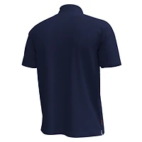 Polo de performance Under Armour bleu marine Auburn Tigers Playoff Chest Stripe pour homme