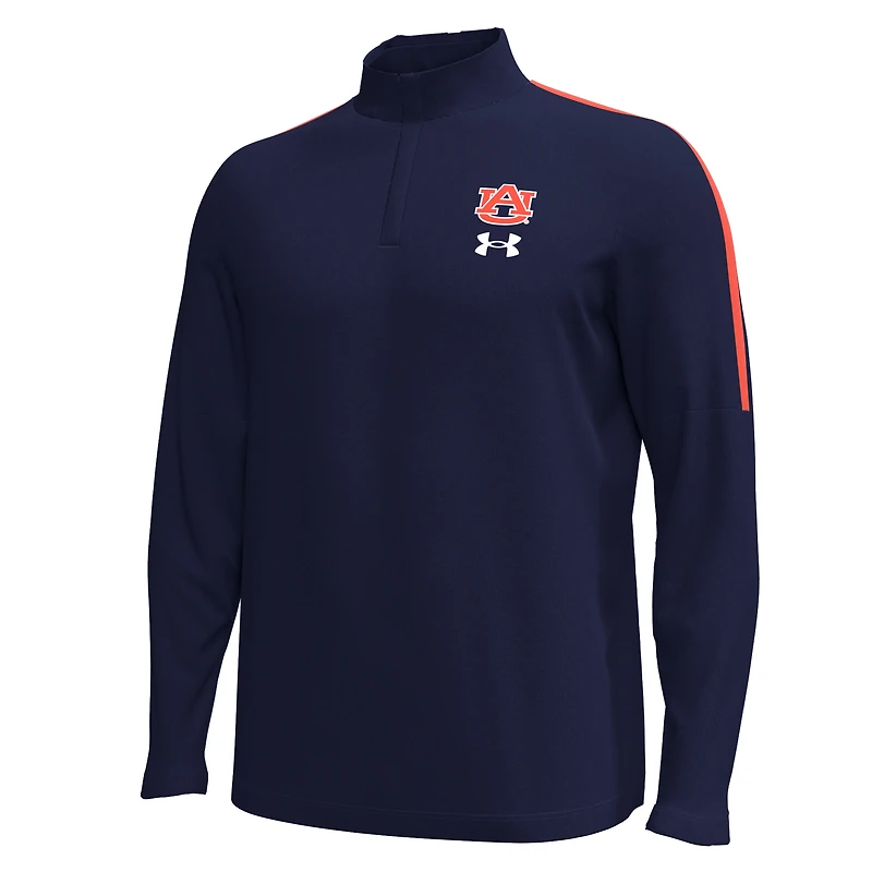 Veste à glissière quart de tour pour homme Under Armour Navy Auburn Tigers Playoff Performance