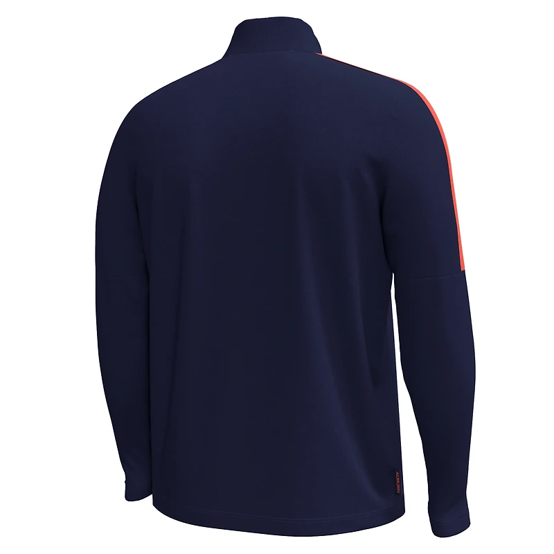 Veste à glissière quart de tour pour homme Under Armour Navy Auburn Tigers Playoff Performance