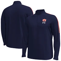 Veste à glissière quart de tour pour homme Under Armour Navy Auburn Tigers Playoff Performance