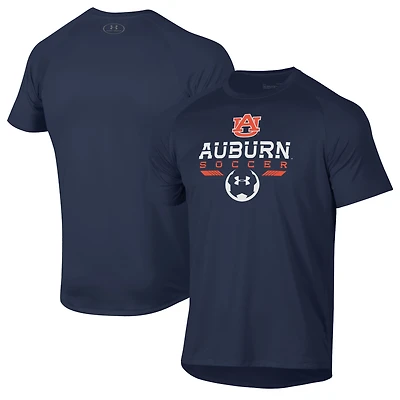 T-shirt technique Under Armour bleu marine Auburn Tigers pour homme