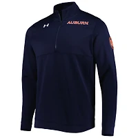 Men's Under Armour Navy Auburn Tigers Universal Mock Neck Half-Zip Jacket