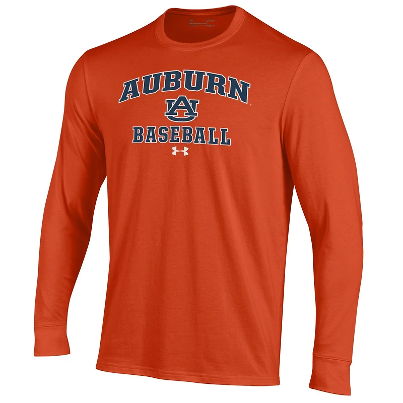 Men's Under Armour Orange Auburn Tigers Baseball Performance Long Sleeve T-Shirt
