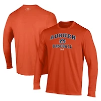 T-shirt de baseball à manches longues Under Armour Orange Auburn Tigers pour homme