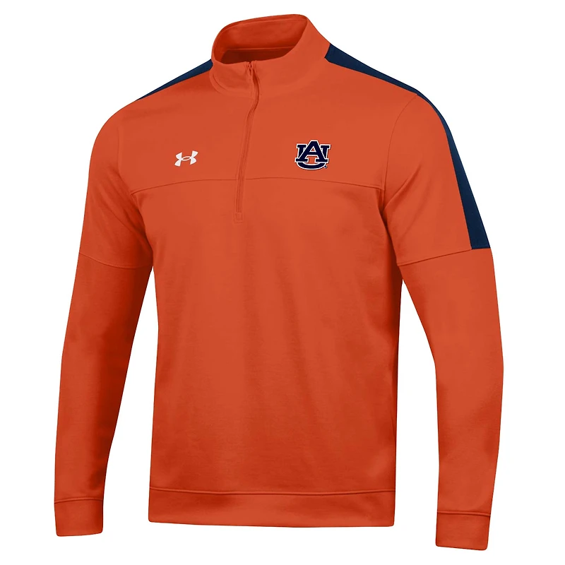 Veste intermédiaire à demi-zip Under Armour Orange Auburn Tigers pour homme