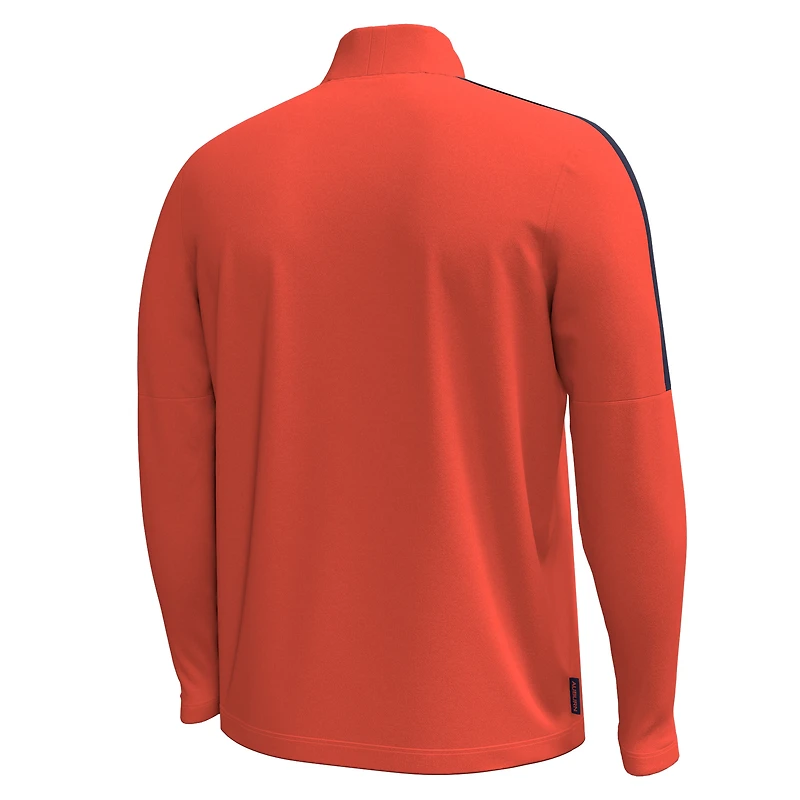 Veste à glissière quart de tour pour homme Under Armour Orange Auburn Tigers Playoff Performance