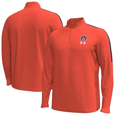 Veste à glissière quart de tour pour homme Under Armour Orange Auburn Tigers Playoff Performance