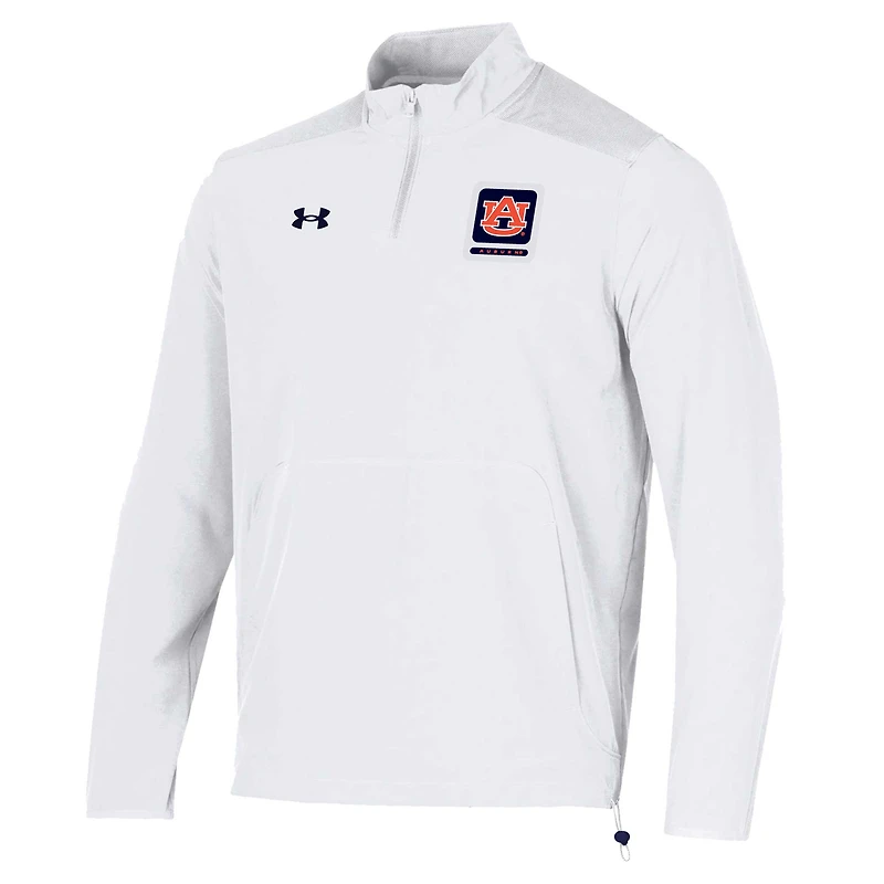 Men's Under Armour White Auburn Tigers 2023 Motivate Half-Zip Top