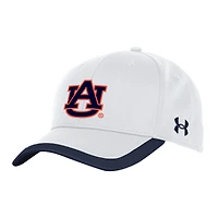 Men's Under Armour  White Auburn Tigers Sideline Blitzing Accent Flex Hat
