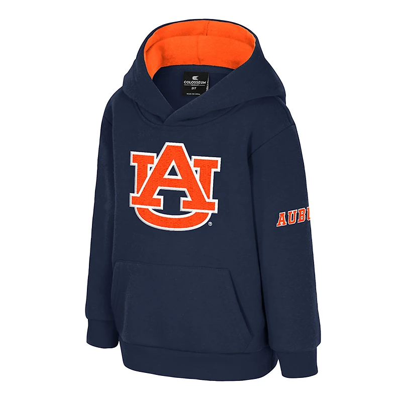 Sweat à capuche en molleton gros logo bleu marine Colosseum Auburn Tigers pour tout-petit