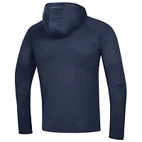Under Armour Auburn Tigers 2023 On Court Bench Shooting T-shirt à capuche manches longues, bleu marine