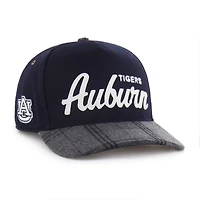 Unisex '47 Navy Auburn Tigers Windowpane Plaid Collection Hitch Adjustable Hat