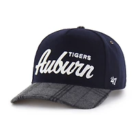 Unisex '47 Navy Auburn Tigers Windowpane Plaid Collection Hitch Adjustable Hat