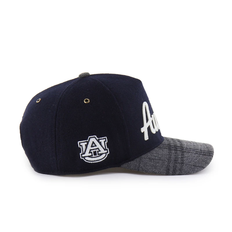 Unisex '47 Navy Auburn Tigers Windowpane Plaid Collection Hitch Adjustable Hat