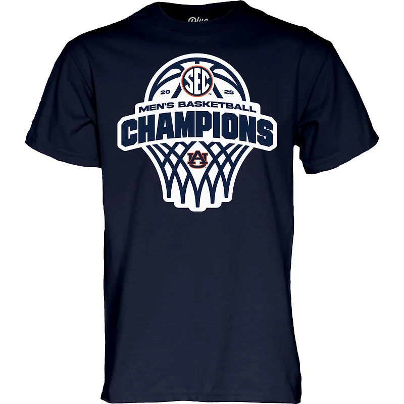 Unisex Blue 84 Navy Auburn Tigers 2025 SEC Men's Basketball Regular Season Champions Locker Room T-Shirt