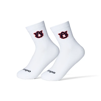 Chaussettes unisexes Del Campo blanches Auburn Tigers mi-longues