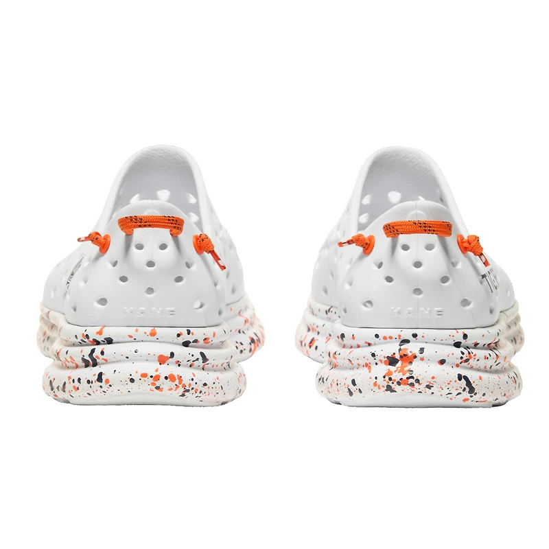 Unisex Kane Footwear White Auburn Tigers Speckle Recovery Shoes