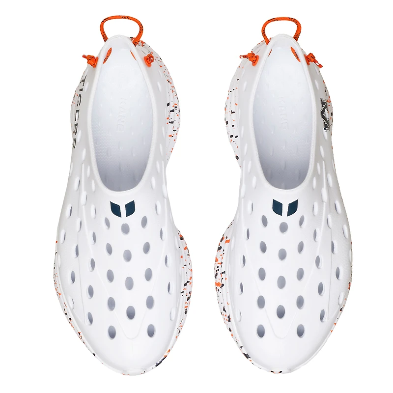 Unisex Kane Footwear White Auburn Tigers Speckle Recovery Shoes