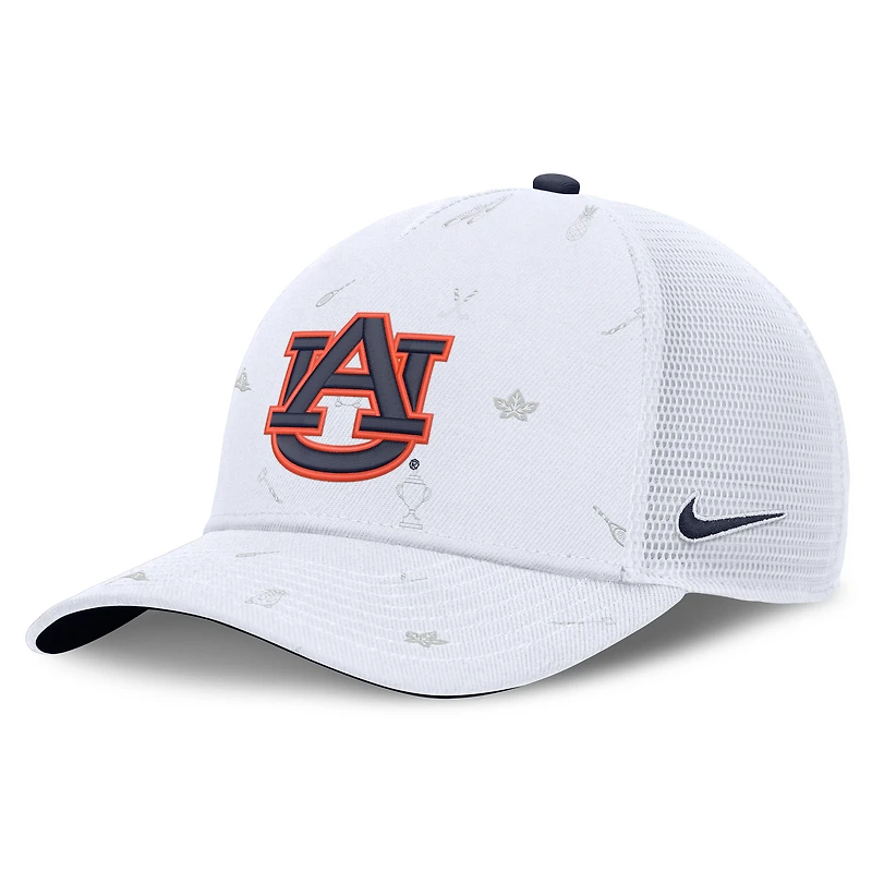 Unisex Nike White Auburn Tigers Country Club Golfin' Rise Trucker Adjustable Hat