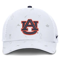 Casquette unisexe Nike blanche Auburn Tigers Country Club Golfin' Rise Trucker ajustable