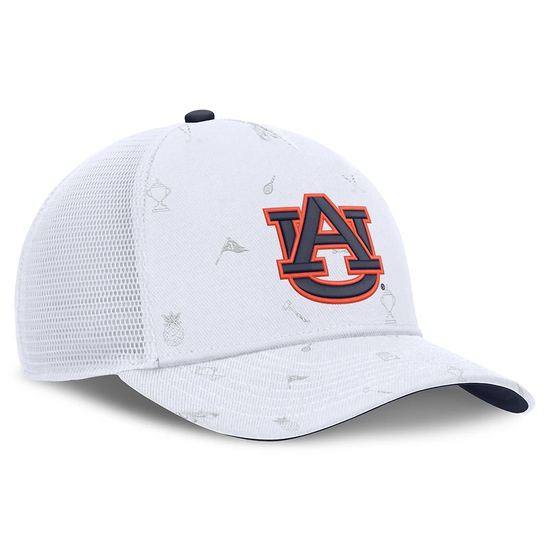 Unisex Nike White Auburn Tigers Country Club Golfin' Rise Trucker Adjustable Hat
