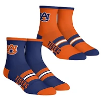 Unisex Rock Em Socks  Auburn Tigers 2-Pack Multi Stripe Quarter Set